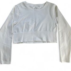 Aerie Cream Fitted Crop Top